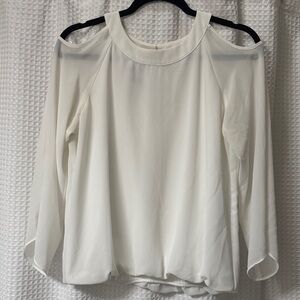 White Cold Shoulder Blouse